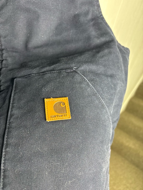 Vintage Carhartt Quilted Artic Vest “Midnight Blue” V02 MDT Size 2XLT - Picture 9 of 12